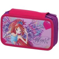 Astuccio triplo scomparto Winx completo con 43 pezzi