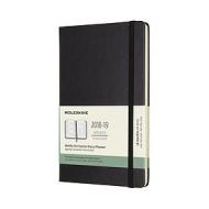 Moleskine 18 mesi - Agenda settimanale orizzontale nera - Large copertina rigida 2018-2019