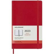 Moleskine 12 mesi - Agenda giornaliera rosso scarlatto - Large copertina morbida 2023