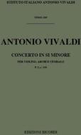Concerti Per Vl., Archi E B.C.: In Si Min. Rv 384 F I, 144 - T 326 Opere Strumentali Di A. Vivaldi (Malipiero)