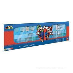 Confezione 60 pennarelli con timbri e accessori Super Mario