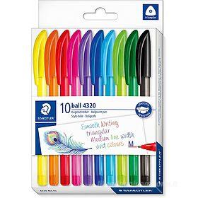 Confezione 10 penne a sfera colorate 4320: Penne a sfera di