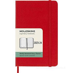 Moleskine 18 mesi - Agenda settimanale rosso scarlatto - Pocket copertina  rigida 2023-2024: Agende 18 mesi di Moleskine