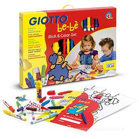 Kit pennarelli e colori a cera Giotto be-bè Stick and Color: Pennarelli di  Fila