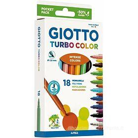 Confezione 18 pennarelli a punta fine Giotto Turbo Color: Pennarelli di  Fila