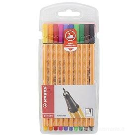 Confezione 10 penne colorate Fineliner Point 88: Pennarelli di Stabilo