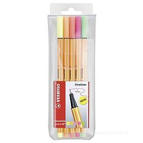 Confezione 5 penne colorate Fineliner Point 88 Neon: Pennarelli di Stabilo