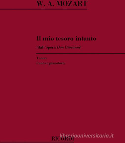 Don Giovanni: Il Mio Tesoro Intanto Per Tenore E Pianoforte
