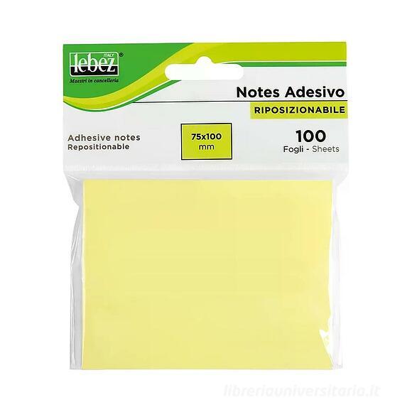 Blocchetto 100 notes adesivi riposizionabili mm 75x100 Memo Stick