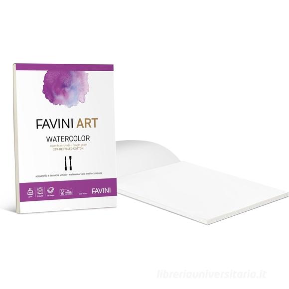 Blocco collato da disegno per acquerello 10 fogli formato A4 Art Watercolor 300 gr