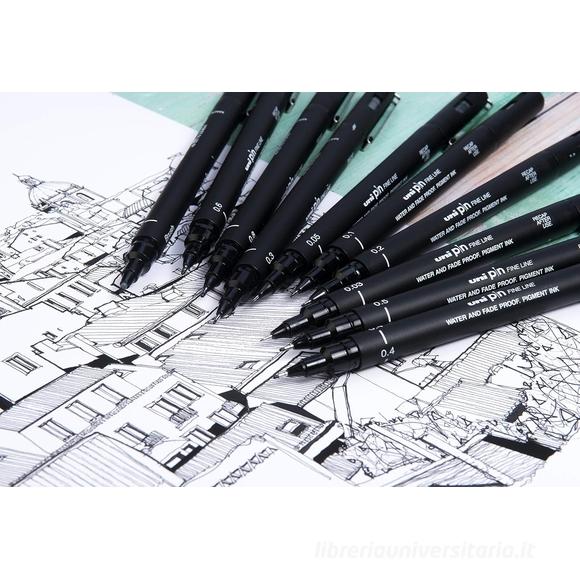 Confezione 11 penne fineliner Uni Pin (M 84020235)