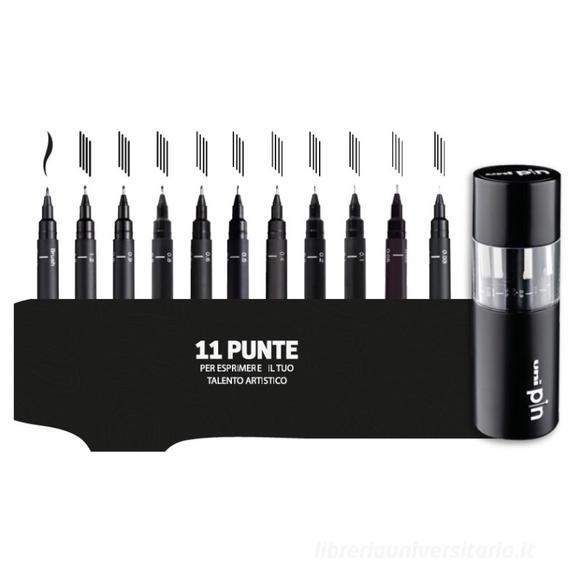 Confezione 11 penne fineliner Uni Pin (M 84020235)