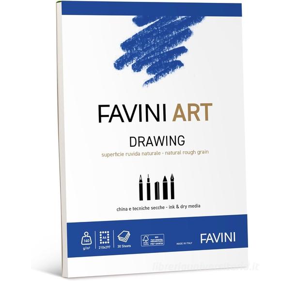 Blocco collato da disegno 30 fogli formato A4 Art Drawing 140 gr