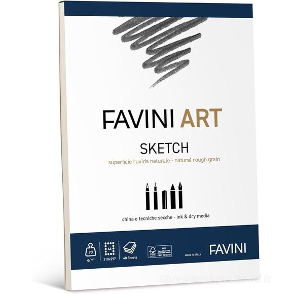 Blocco collato da disegno 40 fogli formato A4 Art Sketch 90 gr