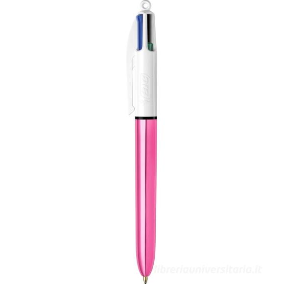 Penna 4 colori Shine rosa