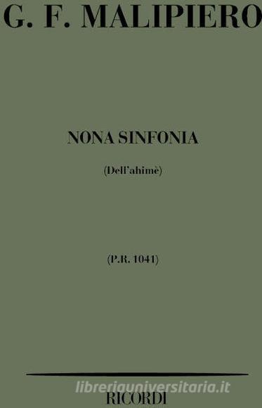 Sinfonia N. 9 'Dell'Ahime' Partitura Partitura