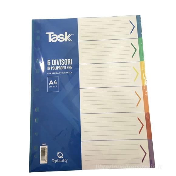 Confezione 12 divisori colorati in polipropilene a foratura universale