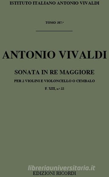Sonate Per Vl. E B.C.: Per 2 Vl. In Re Op.I N.6 Rv 62 F Xiii, 22 - T 387 Opere Strumentali Di A. Vivaldi (Malipiero)