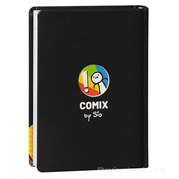 Agenda 16 mesi Medium Scomix by Sio Black Copertina rigida-Diario scolastico 2026-2027