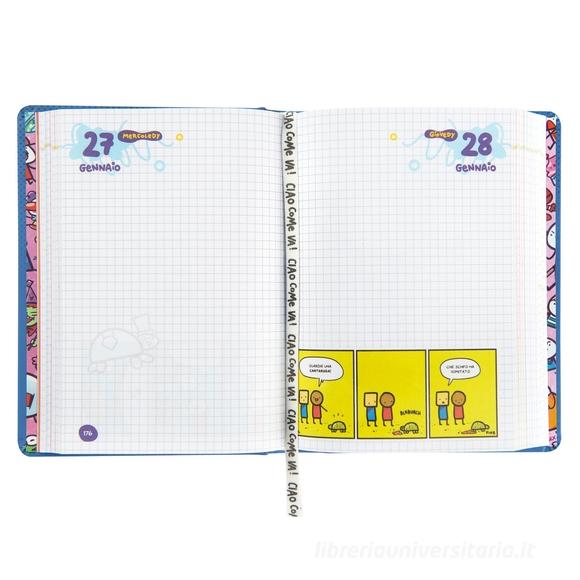 Agenda 16 mesi Medium Scomix by Sio Blu Copertina rigida-Diario scolastico 2026-2027