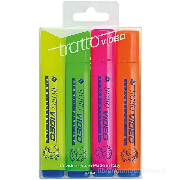 Confezione 4 evidenziatori Tratto Video