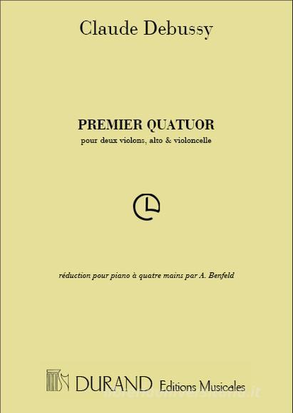 Quatuor A Cordes Op. 10 Pour 2 Violons, Alto Et Violoncelle - Transcription Pour Piano A 4 Mains Par A. Benfeld Partition