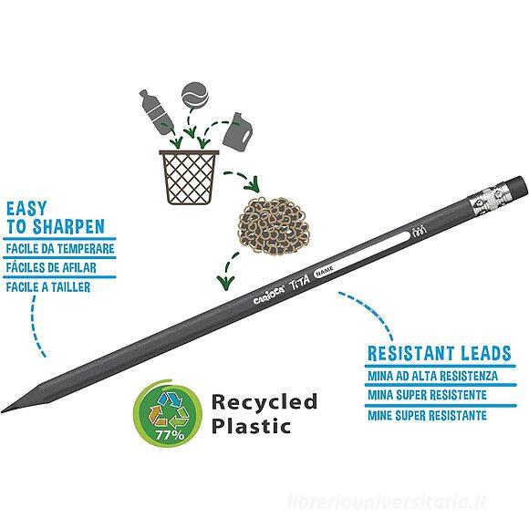 Confezione 6 matite HB con gomma Eco Family