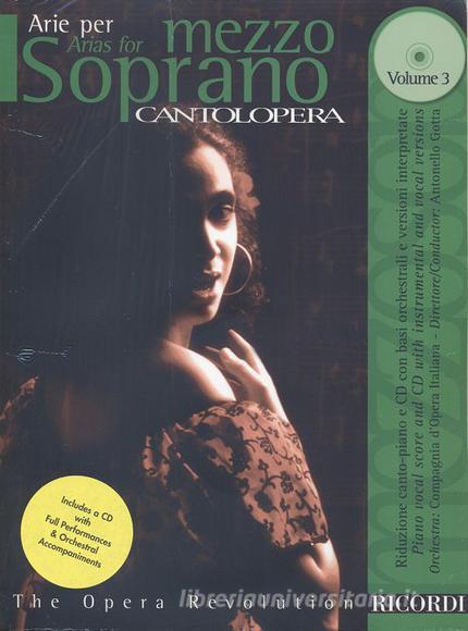 Cantolopera: Arie Per Mezzosoprano Vol. 3 Per Voce E Pianoforte Cantolopera - Spartito + Cd