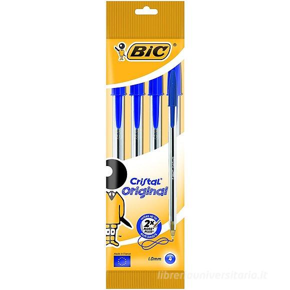 Confezione 4 penne biro Cristal Original