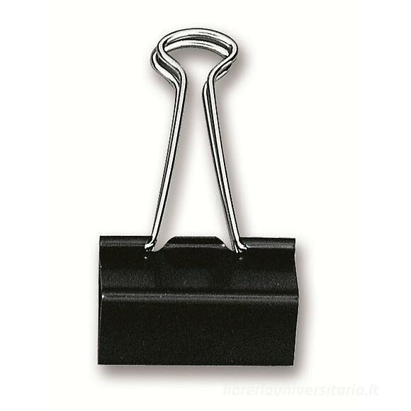 Confezione 12 mollette fermacarte 19 mm