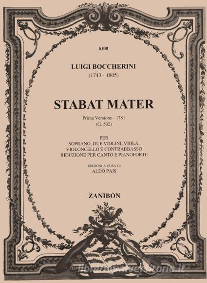 Stabat Mater (Prima Versione 1781) (G. 532) Ed. A. Pais - Riduzione Per Soprano E Pianoforte Spartito