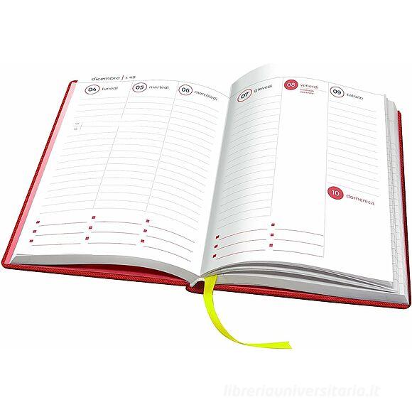 Uni Smemoranda 2024. Agenda 13 mesi settimanale. Rosso