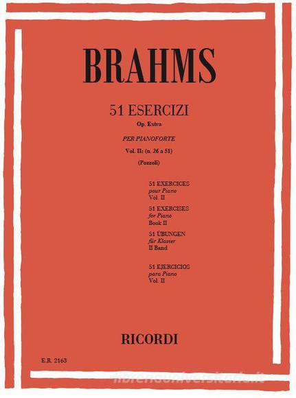 51 Esercizi Op. Extra Volume Ii: Nn. 26 - 51 - Per Pianoforte