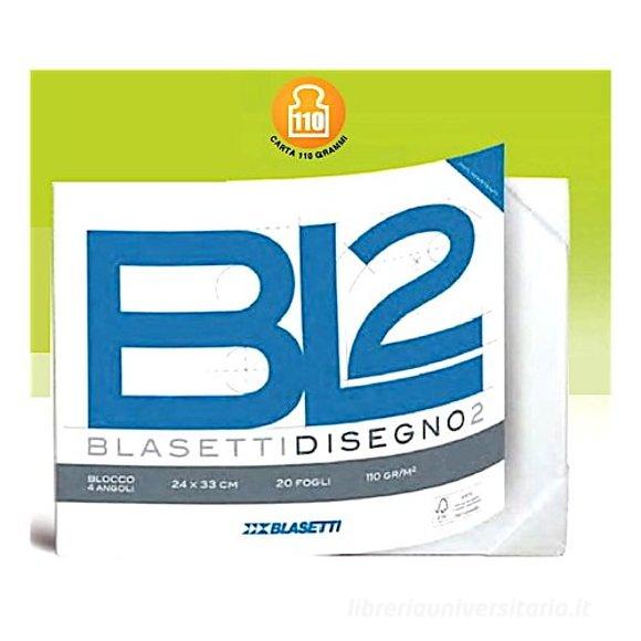 Blocco da disegno BL2 20 fogli bianchi lisci 24x33 cm