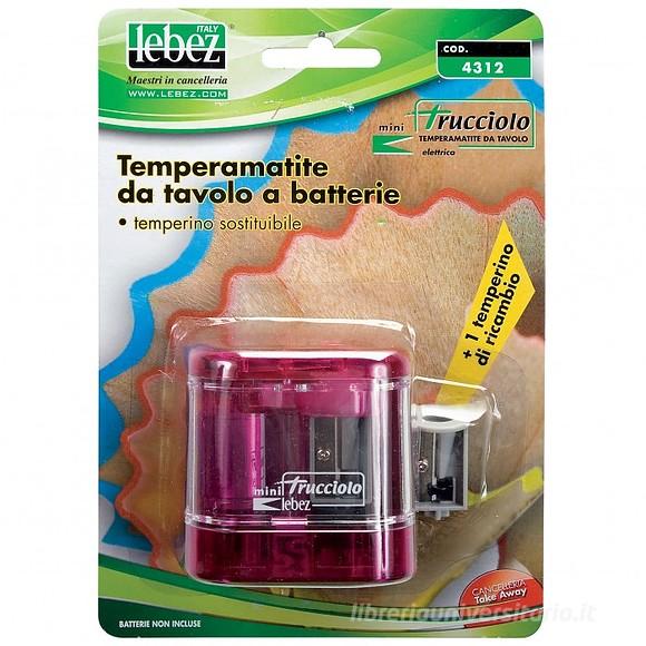 Temperamatite da tavolo a batteria mini Trucciolo 1 foro
