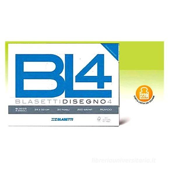 Blocco da disegno BL4 20 fogli bianchi lisci 24x33 cm