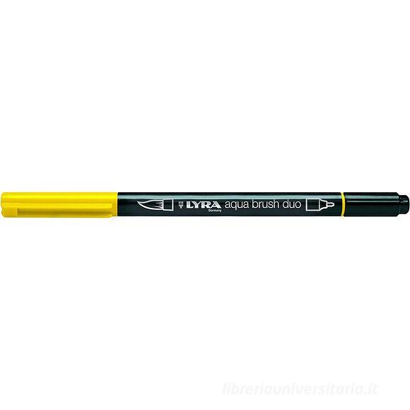 Pennarello acquerellabile Lyra Aqua Brush Duo giallo limone