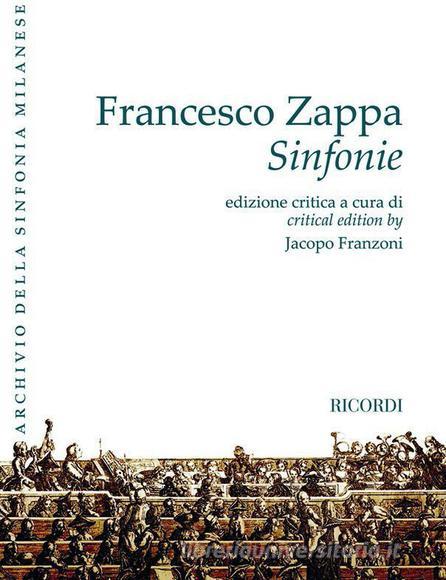 Sinfonie Ed. Critica J. Franzoni - Per Orchestra Archivio Della Sinfonia Milanese /3 - Partitura