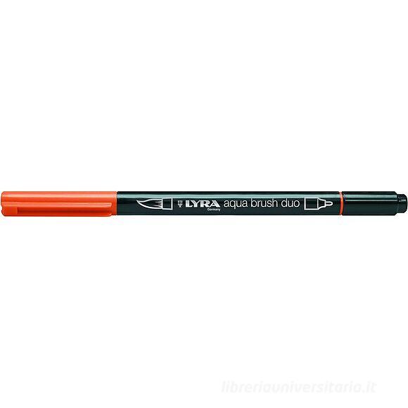 Pennarello acquerellabile Lyra Aqua Brush Duo arancione chiaro