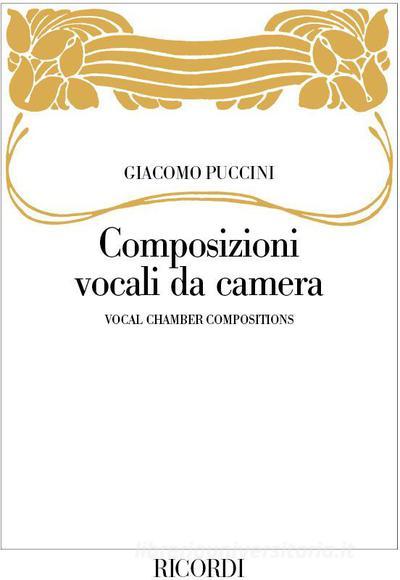 Composizioni Vocali Da Camera Per Voce E Pianoforte Testo Italiano, Inglese