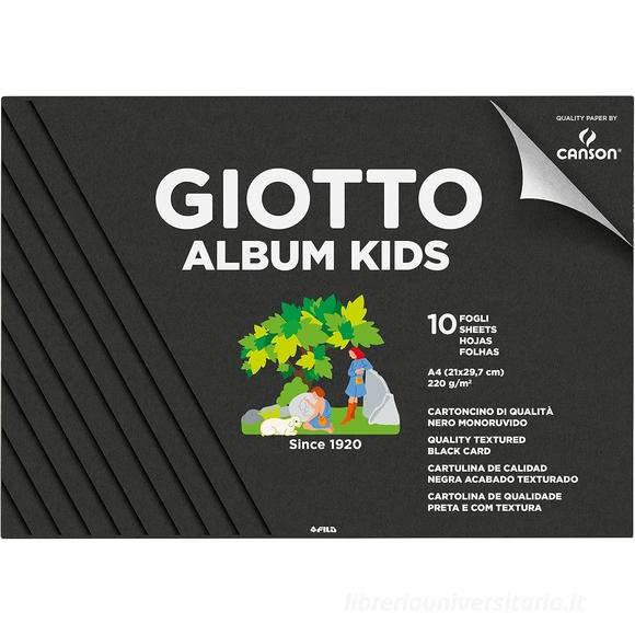 Album da disegno Giotto Kids 10 fogli neri 220 grammi formato A4