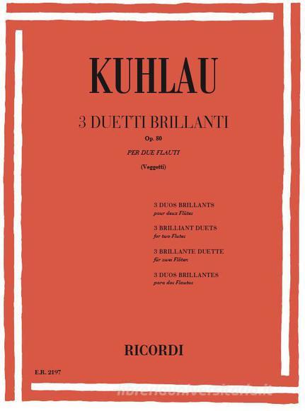 3 Duetti Brillanti Op. 80 Per 2 Flauti