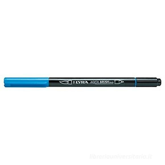 Pennarello acquerellabile Lyra Aqua Brush Duo blu ceruleo