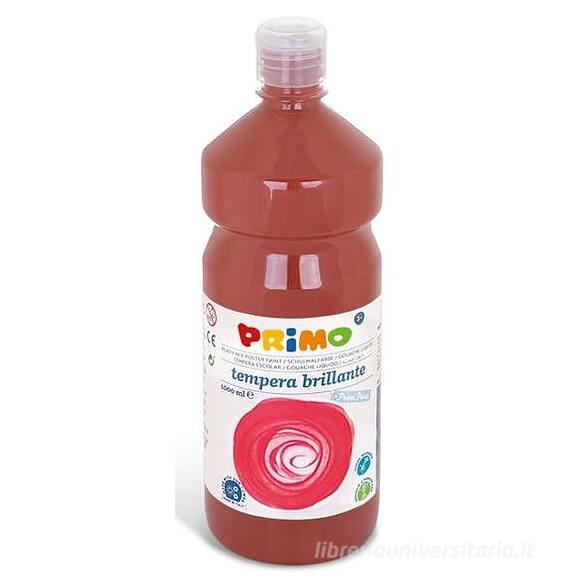 Flacone 1 litro colore a tempera brillante marrone terra di Siena bruciata