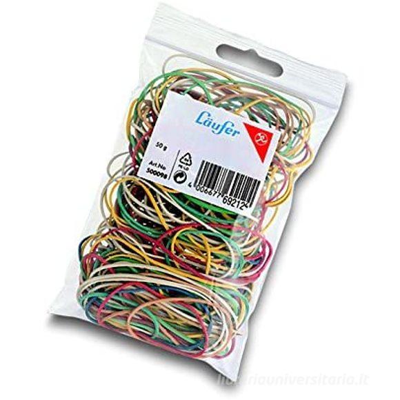 Busta 50 grammi elastici misure e colori assortiti