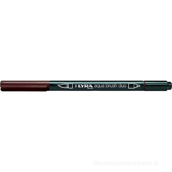 Pennarello acquerellabile Lyra Aqua Brush Duo seppia scuro