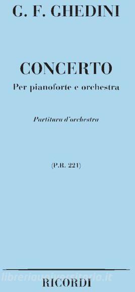 Concerto Per Pianoforte E Orchestra - Partitura Partitura