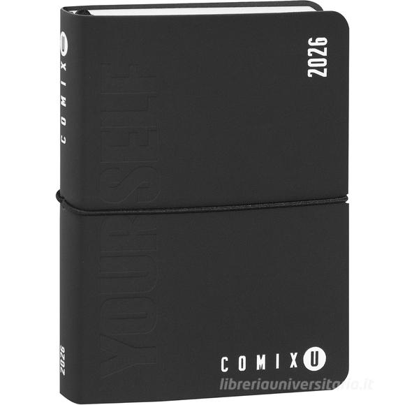 Comix U Yourself Mini Agenda 2025-2026 giornaliera 16 mesi. Nero e bianco