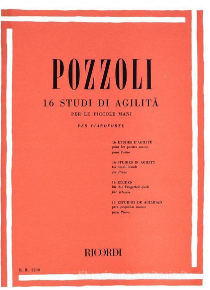 16 Studi Di Agilita Per Le Piccole Mani Per Pianoforte Spartito