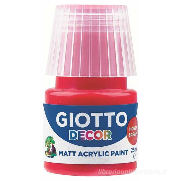 Tempera acrilico Giotto Decor ml 25 rosso scarlatto